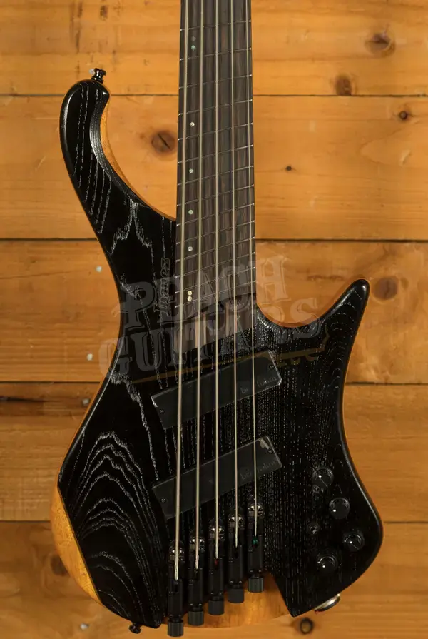 Ibanez EHB1135MS EHB Series Bass - Panga Panga - Silver Wave Black - Multi-Scale - 5-String