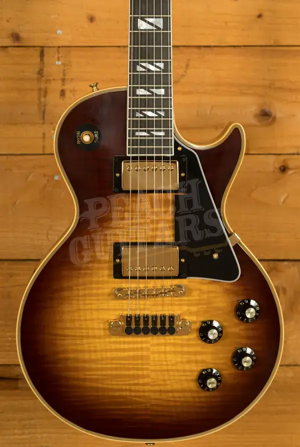 Gibson Custom 1968 Les Paul Custom AAA Top Super 400 Inlays | Tobacco Burst TP-6 - VOS