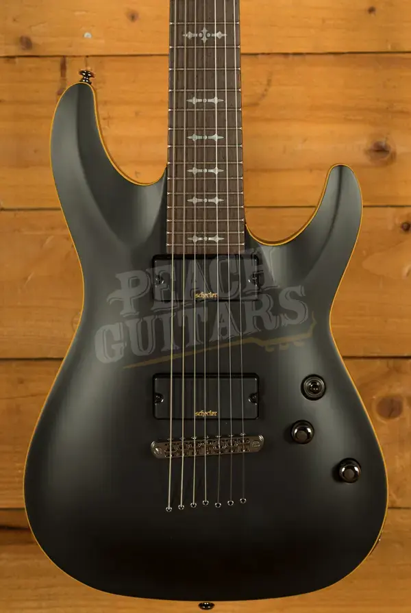Schecter Demon-7 | 7-String - Aged Black Satin