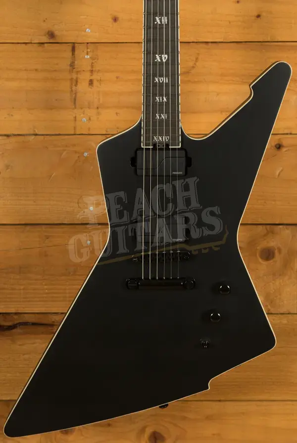Schecter E-1 SLS Elite Evil Twin - Ebony - Satin Black