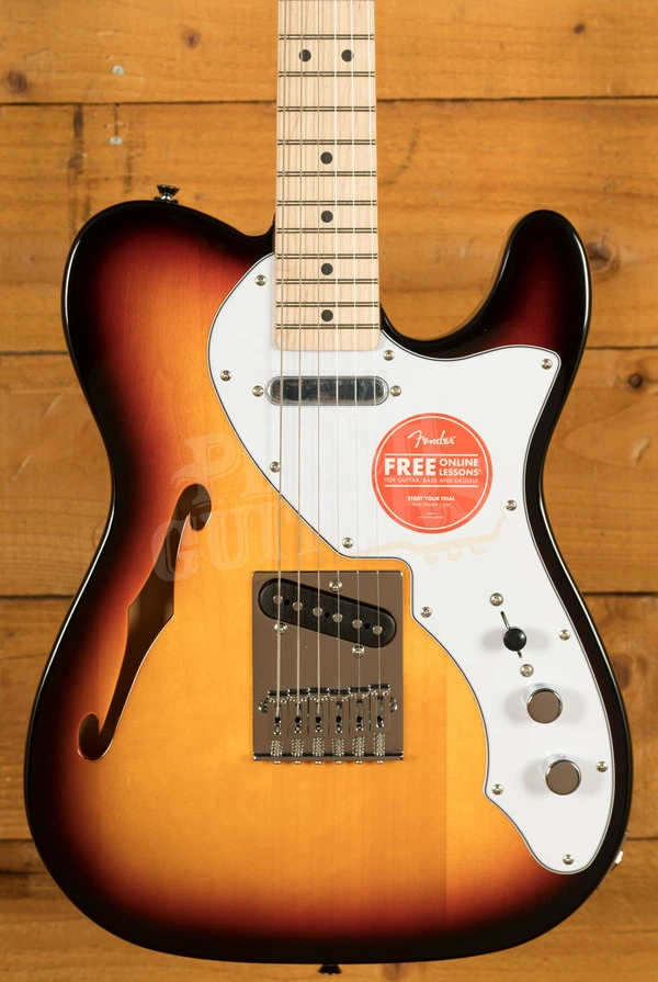 Squier Affinity Series Telecaster Thinline Maple 3-Colour Sunburst