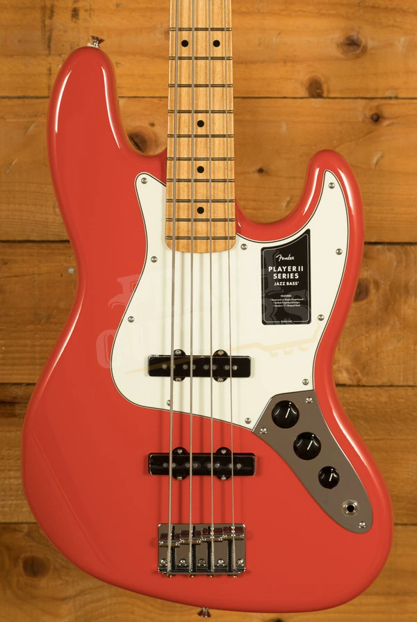 Fender Player II Jazz Bass - Maple - Coral Red