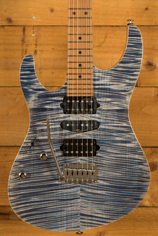 Suhr Modern Plus Trans Blue Denim/Slate Maple *Left-Handed*