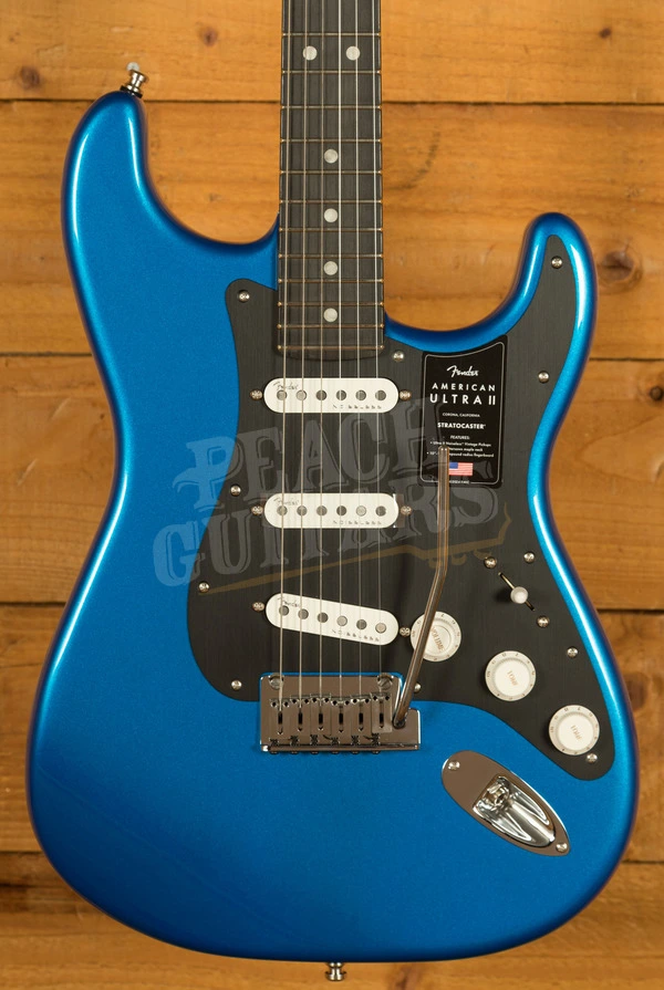 Fender American Ultra II Stratocaster - Ebony - Noble Blue