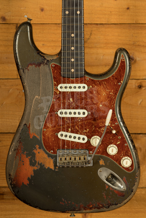 Fender Custom Shop Masterbuilt Dale Wilson 60s Strat | Heavy Relic Charcoal Frost Metallic/3TSB