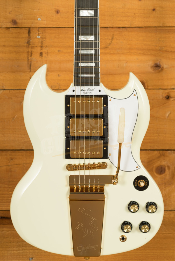 Epiphone 1963 Les Paul SG Custom w/Maestro Vibrola | Classic White