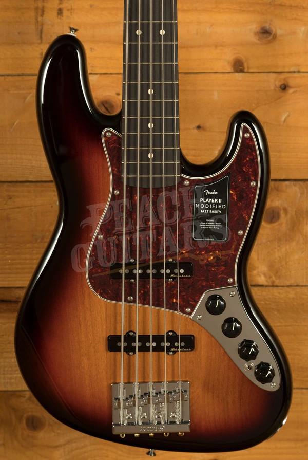 Fender Player II Modified Active Jazz Bass V - Rosewood - 3-Tone Sunburst