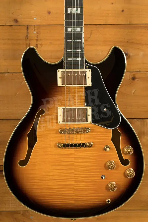 Ibanez JSM10 John Scofield Hollow Body - Walnut - Vintage Yellow Sunburst