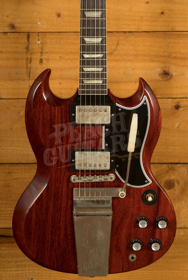 Gibson Custom Murphy Lab 1964 SG Standard Reissue w/ Maestro | Cherry Red - Ultra Light Aged