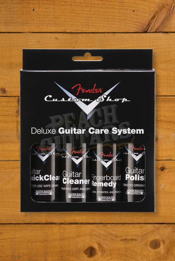 Fender Accessories | Custom Shop Deluxe Guitar Care System - 4 Pack - Black