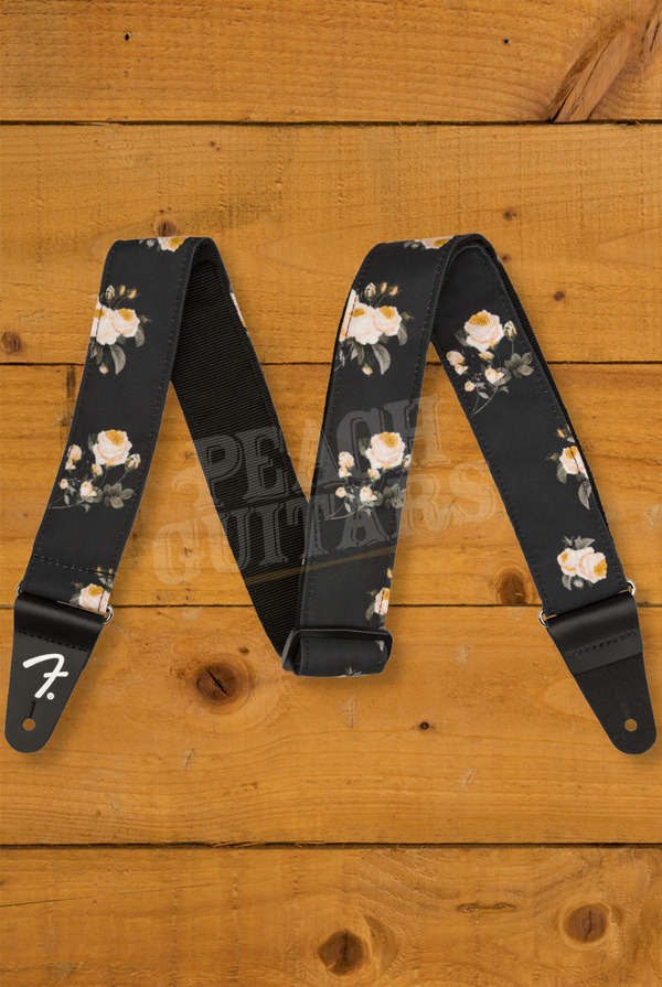 Fender Accessories | Floral Strap - Black - 2"