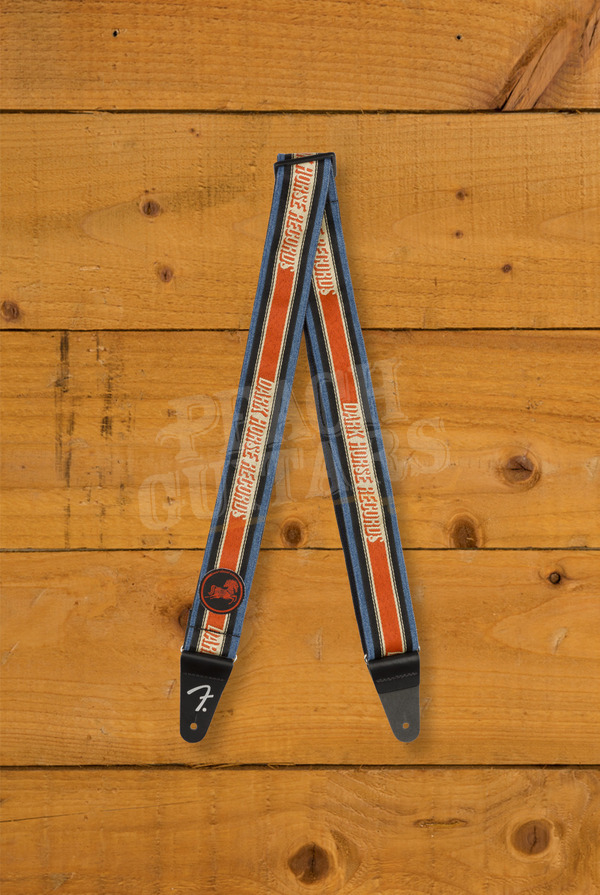 thumbnail image 2 of Fender George Harrison Dark Horse Logo Guitar Strap - 2-Inch Wide Denim & Jacquard Design 2 of 14