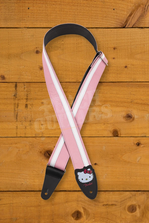 Fender x Hello Kitty Pink Leather Guitar Strap - 2"