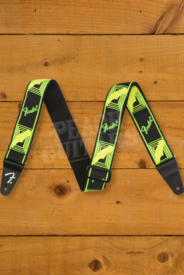 Fender Accessories | Neon Monogrammed Strap - Green & Yellow - 2"