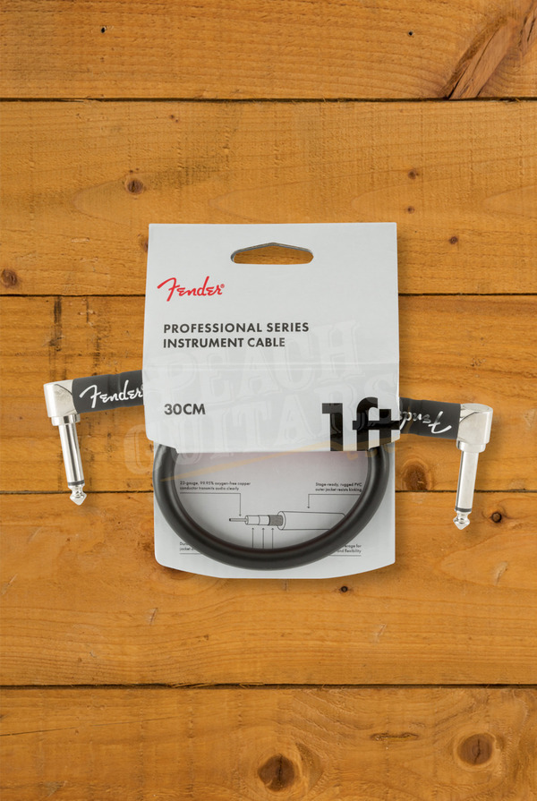 Fender Accessories | Professional Series Instrument Cables - Angle/Angle - 1' - Black