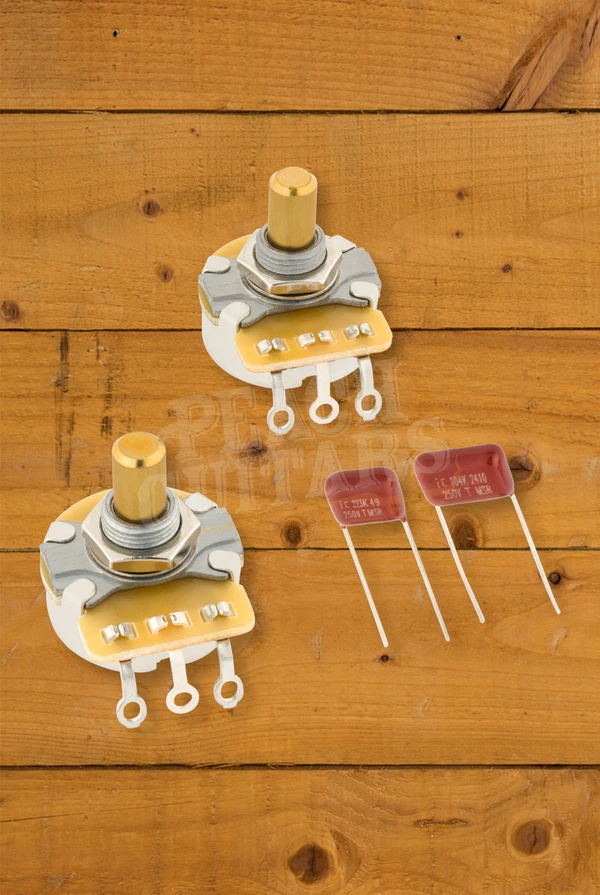Fender Telecaster Solid Shaft Potentiometer & Capacitor Kit - 2-Pack