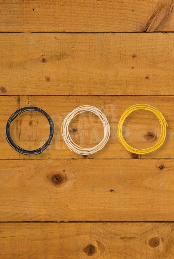 Fender Pure Vintage Cloth Wire - 22 AWG - Black - White - Yellow - 10'