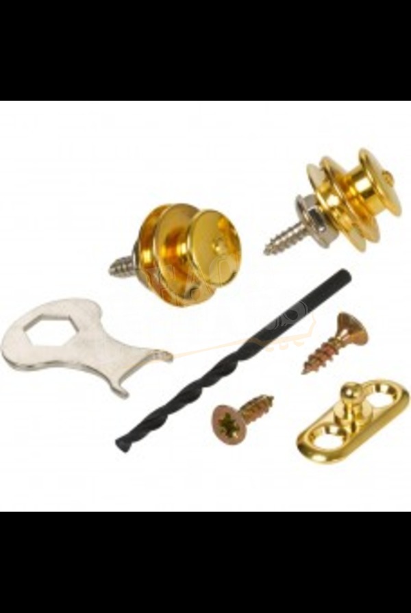 Loxx Nickel Strap Locks Acoustic Gold