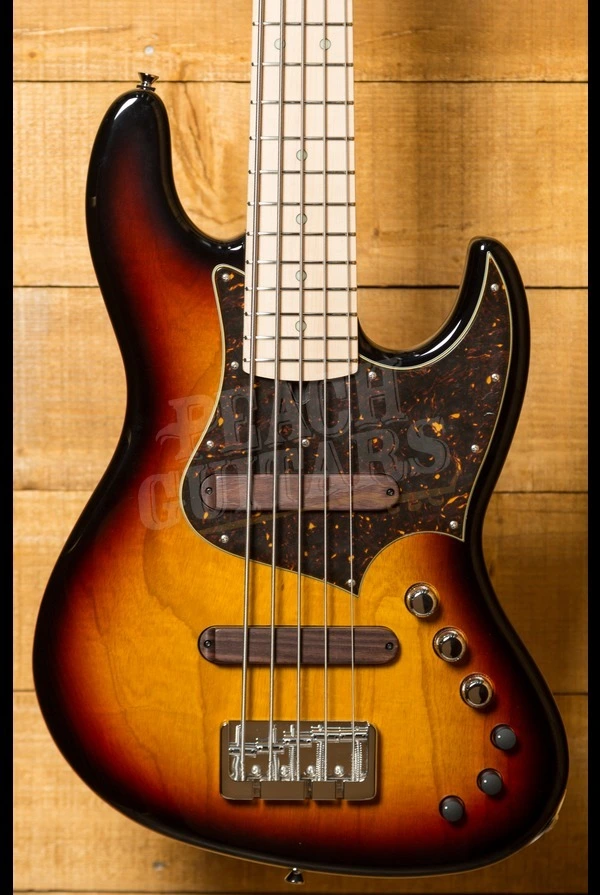 Xotic XJ-1T Lightweight 5-string Bass 3 Tone Burst Maple Neck