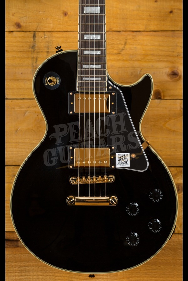 Epiphone Les Paul Custom Pro - Ebony Gold Hardware