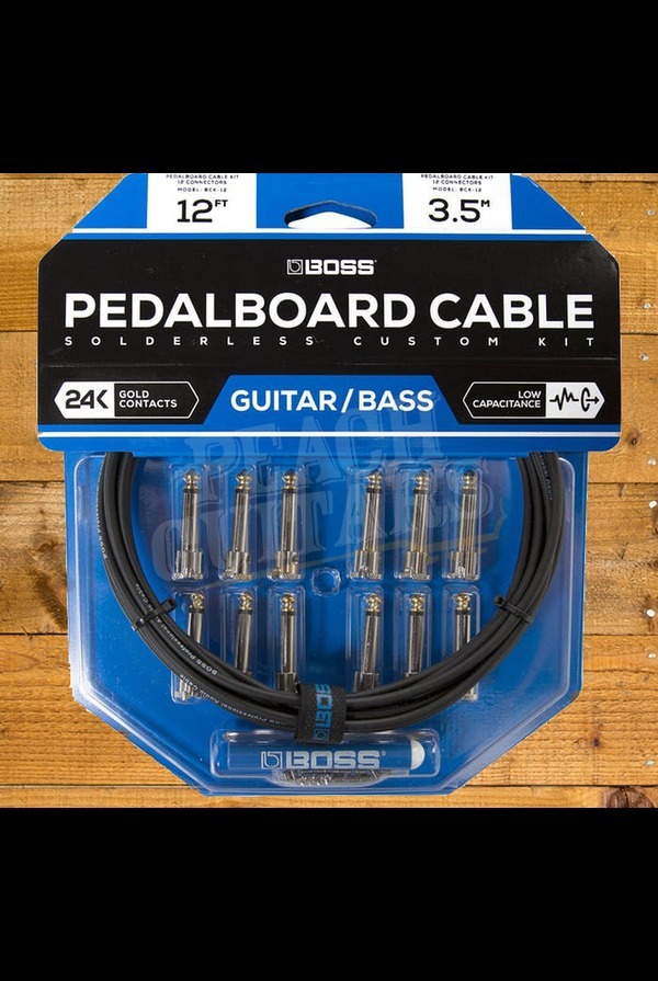 Boss Pedalboard Cable Kit 12ft 12 Connectors