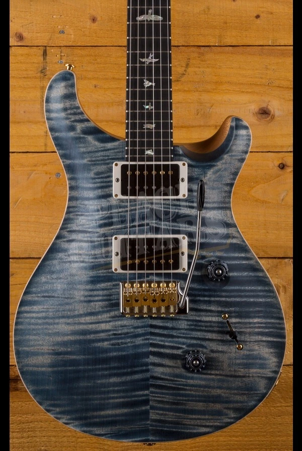 PRS Custom 24 Wood Library Faded Whale Blue Satin