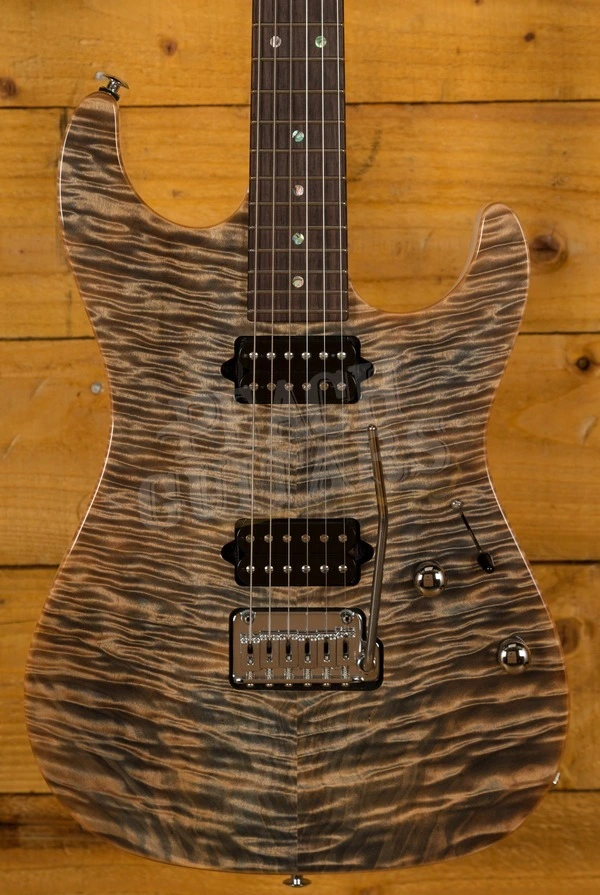 Suhr Custom Standard Trans Blue Denim Slate with Trans White Back