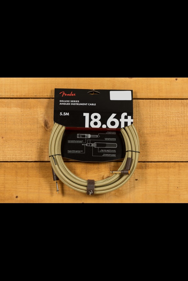 Fender Accessories | Deluxe Cable - Straight/Angle - 18.6' - Tweed