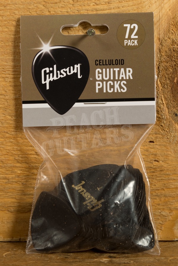 Gibson Wedge Pick Pack (72 pcs., Black), Thin