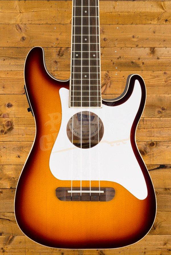 Fender Fullerton Stratocaster Concert Ukulele | Electro - Sunburst