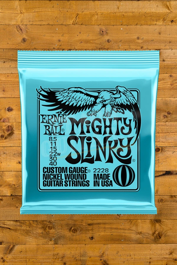 Ernie Ball Mighty Slinky Nickel Wound Electric Guitar Strings - 8.5-40