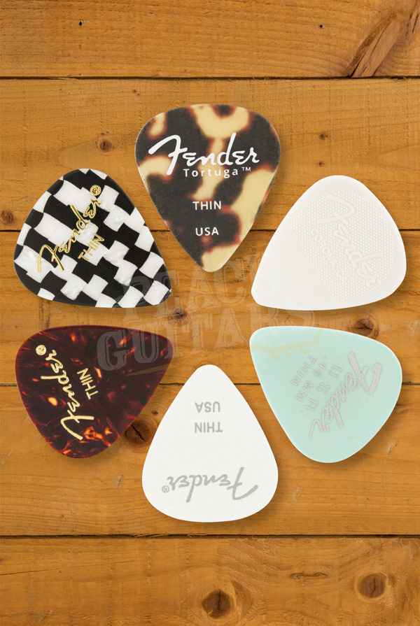 Fender Accessories | Material Medley Picks - Thin - 6-Pack