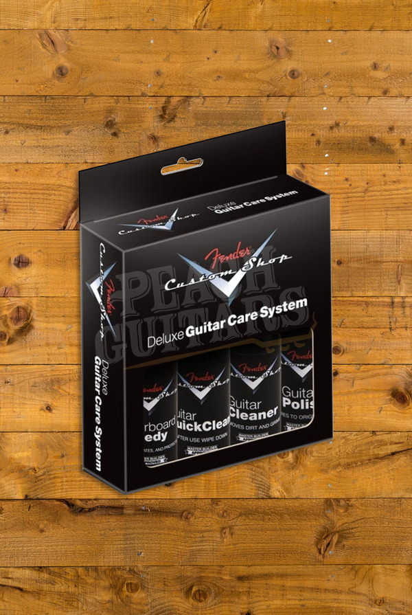 Fender Accessories | Custom Shop Deluxe Guitar Care System - 4 Pack - Black