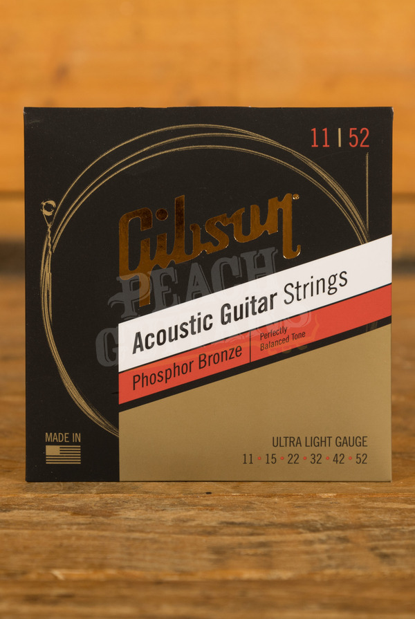 Gibson Phosphor Bronze Acoustic Guitar Strings Ultra Light