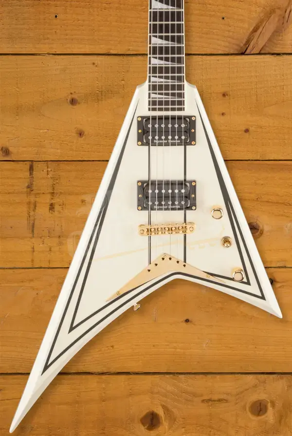 Jackson Pro Series Rhoads RRT-3 | Ebony - Ivory w/Black Pinstripes