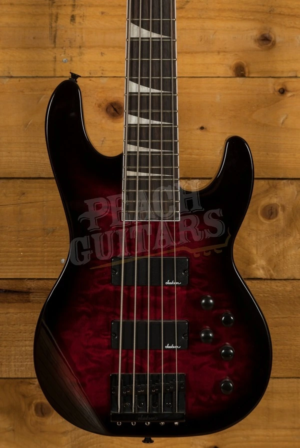 Jackson JS3VQ Concert Bass Trans Red Burst