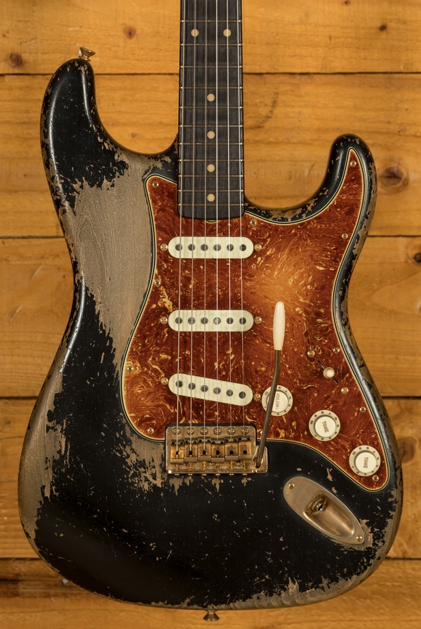 Fender Custom Shop '59 Strat Relic Black w/Gold Dale Wilson Masterbuilt