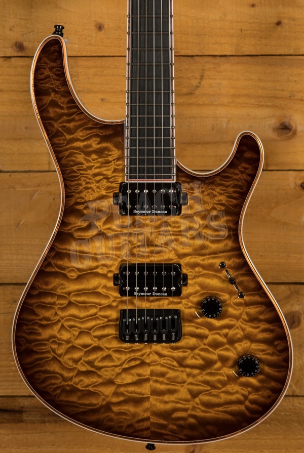 Mayones Regius 6 - Quilted Maple 5A Dirty Amber Burst Gloss