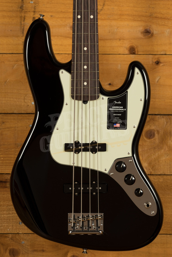 Fender American Professional II Jazz Bass Black Rosewood Peach Guitars