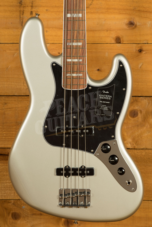 Fender Vintera 70s Jazz Bass Pau Ferro Inca Silver