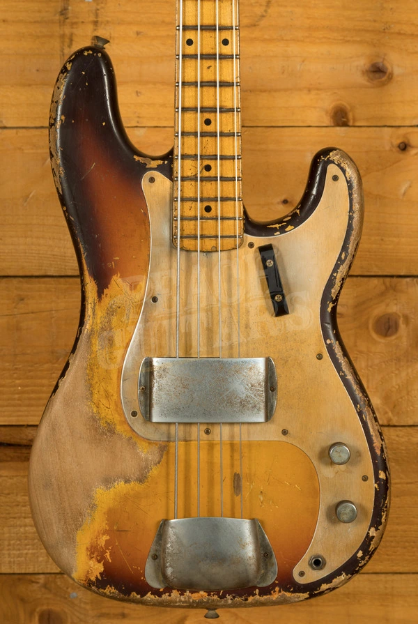 Fender Custom Shop Masterbuilt Van Trigt 58 P-Bass - Heavy Relic Faded Chocolate 3-Tone Sunburst