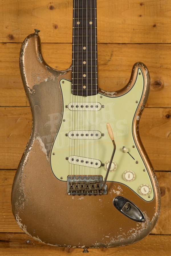Fender Custom Shop '61 Strat Dale Wilson Heavy Relic Firemist Gold