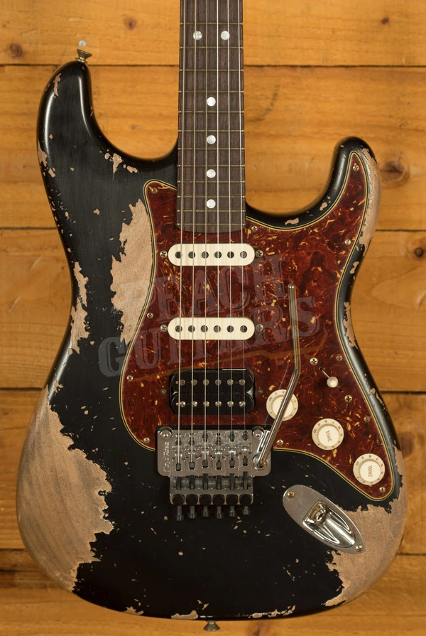 Fender Custom Shop 69 HSS Strat | Super Heavy Relic Black