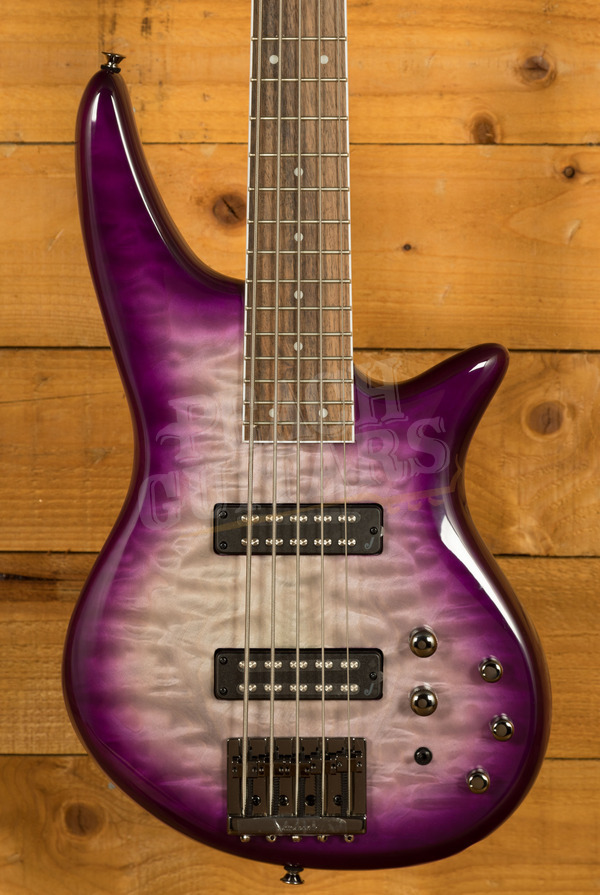 Jackson JS Series Spectra Bass JS3QV | 5-String - Laurel - Purple Phaze