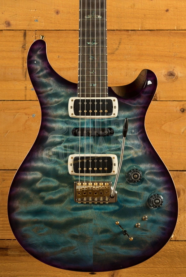 PRS Wood Library Modern Eagle V | Aquabluex Purpleburst - Roasted Maple Neck