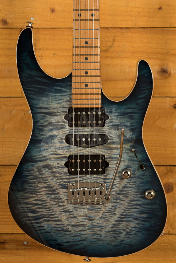 Suhr Modern Plus Faded Trans Whale Blue Burst Maple