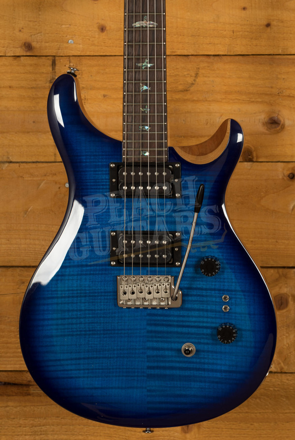 Prs Se 35th Anniversary Custom 24 Faded Blue Burst - Peach Guitars