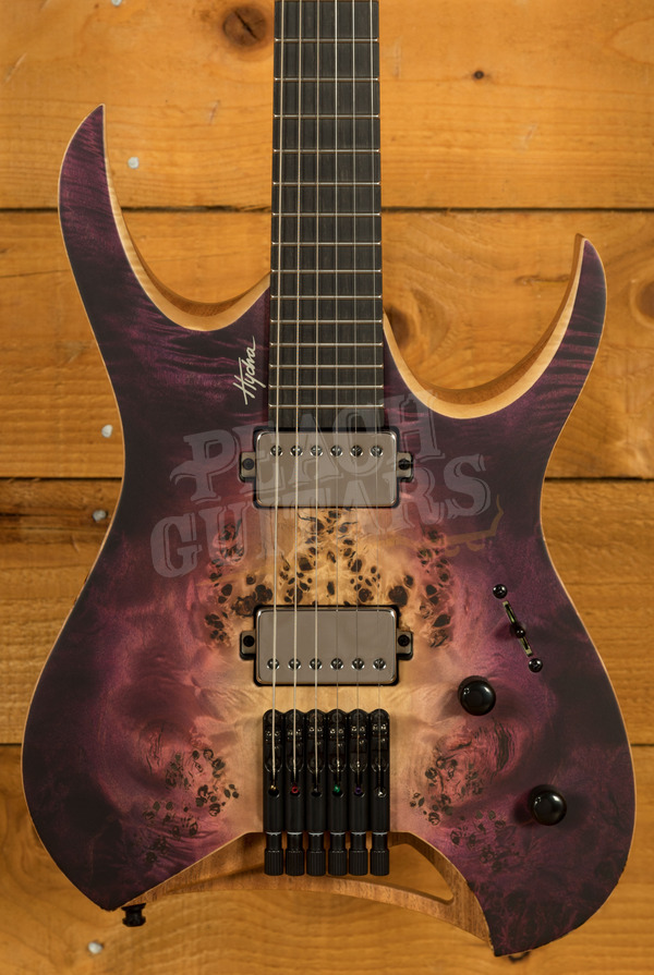 Mayones Hydra Elite 6 Trans Natural Fade Purple Burst Out Satin