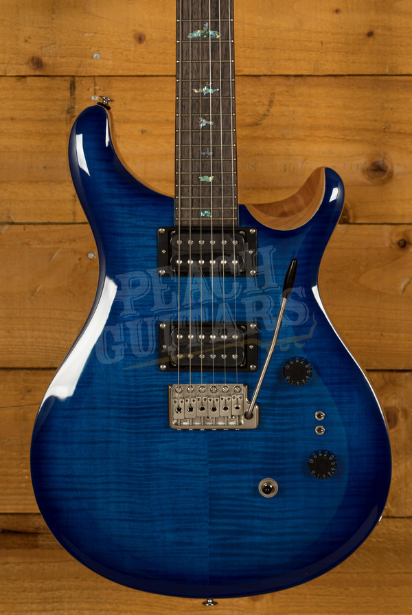 PRS SE 35th Anniversary Custom 24 Faded Blue Burst - Peach Guitars