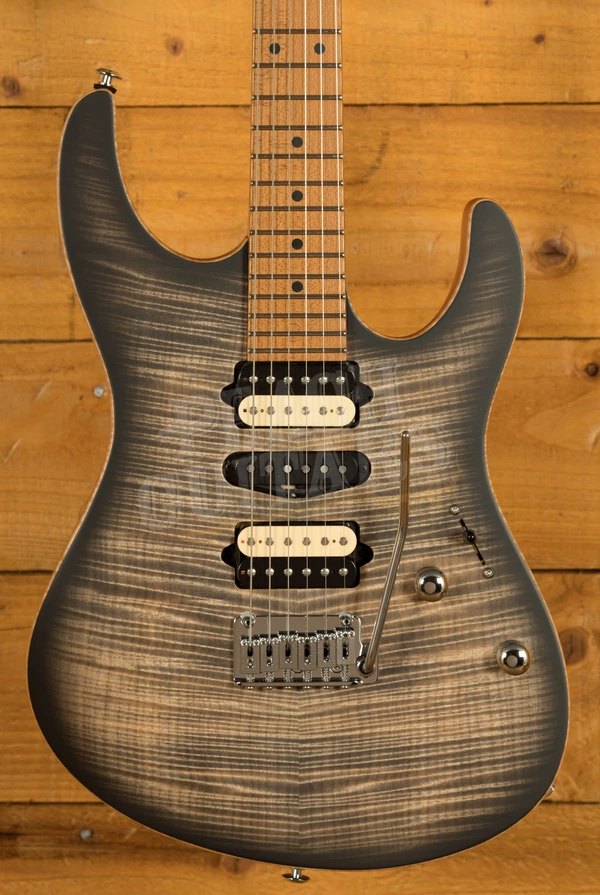 Suhr Modern Satin Flame - Charcoal Burst